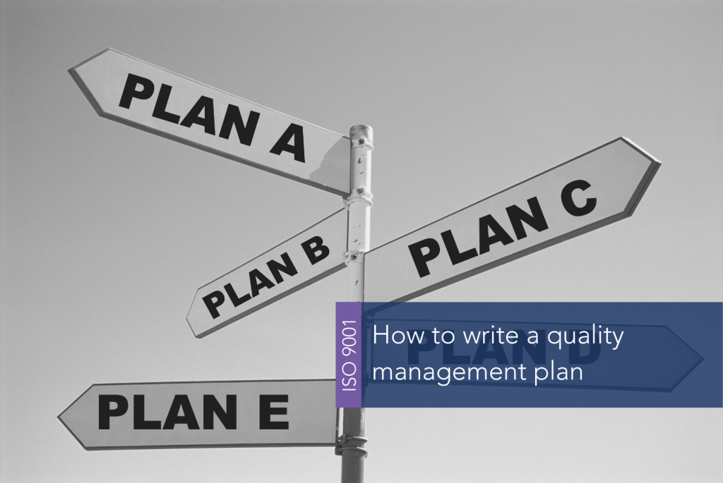 How to write a quality management plan MAIN