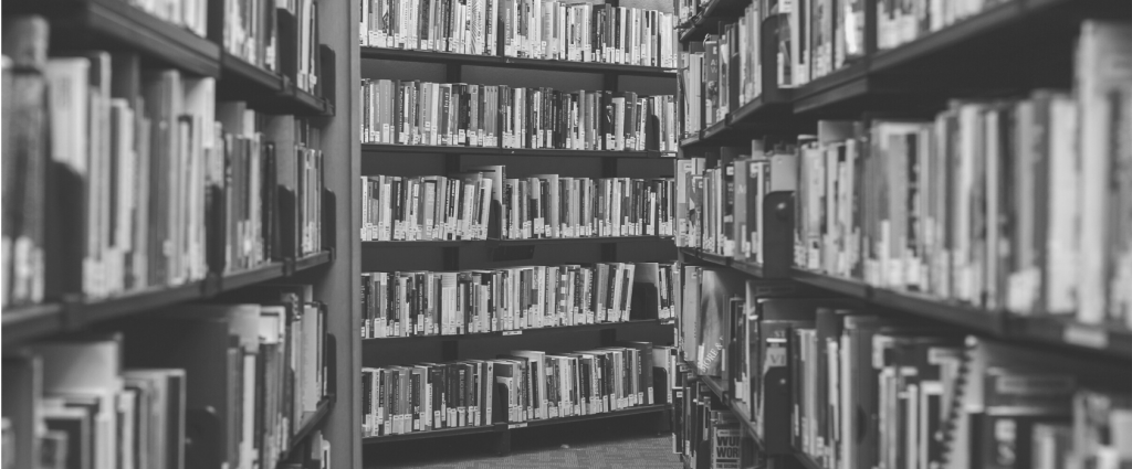 A library with books on shelves