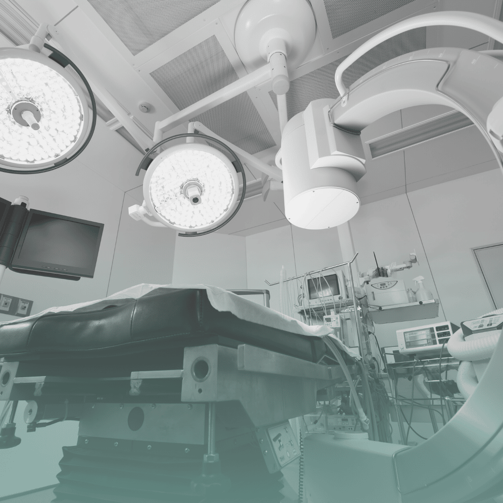 A room with medical equipment set up